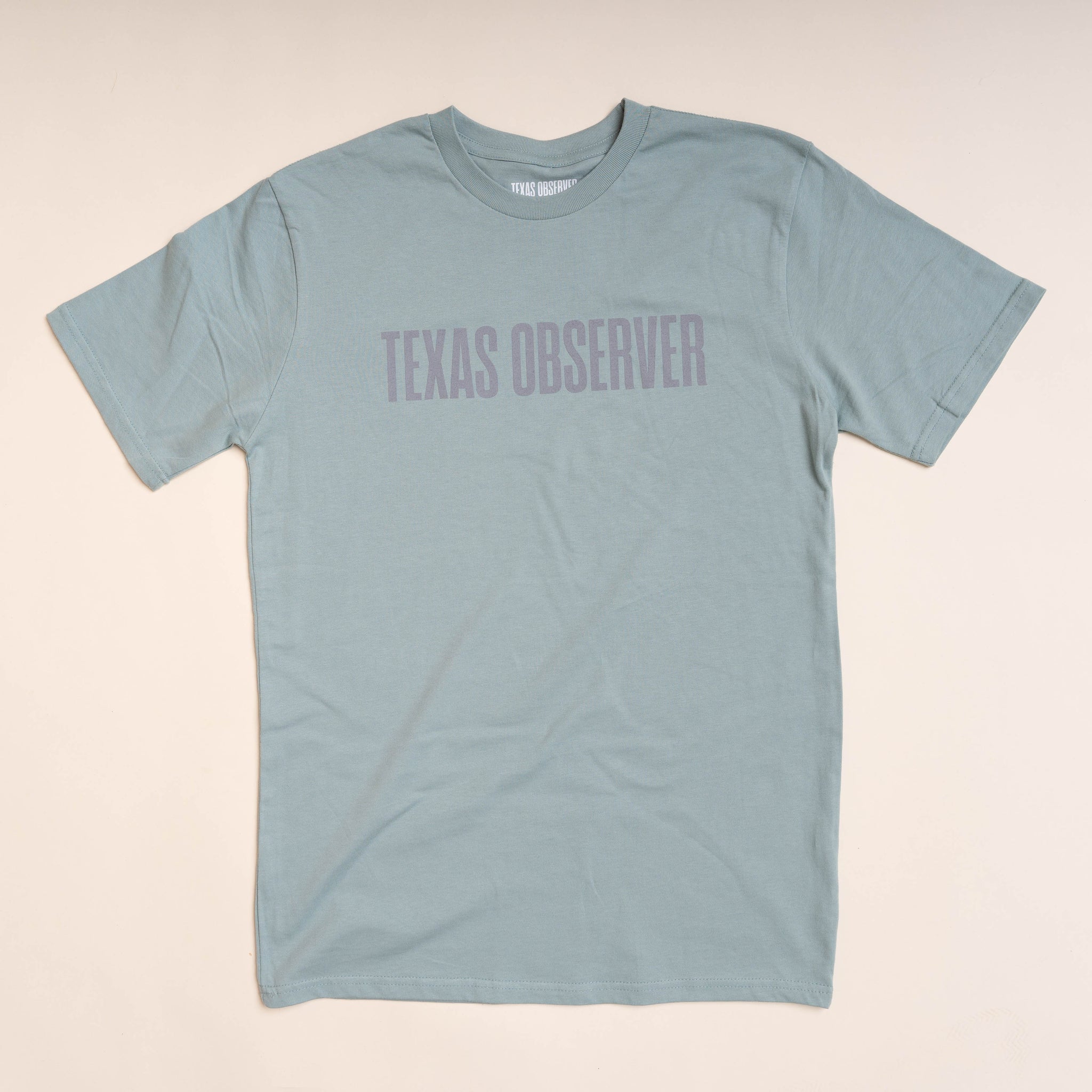 Texas Observer Logo T-Shirt - Dusty Blue